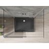 Cabină de duș Mexen Omega cu 3 pereți, culisantă 100 x 100 cm, transparent, crom + cadă Flat - 825-100-100-01-00-3s-4070