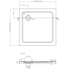 Cabină de duș Mexen Omega cu 3 pereți, culisantă 100 x 100 cm, transparent, crom + cadă Flat - 825-100-100-01-00-3s-4070