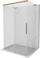 Mexen Rox-3S L cabină de duș cu 3 pereți glisantă 115 x 110 cm, transparentă, cupru periat - 8C2L-115-110-65-00-3S