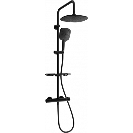 Mexen KT17 set de duș extern cu pară de duș și baterie termostatică, negru - 771501793-70