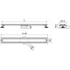 Mexen Flat 360° M15 forgó zuhanyfolyóka 60 cm, Króm - 1024060-40
