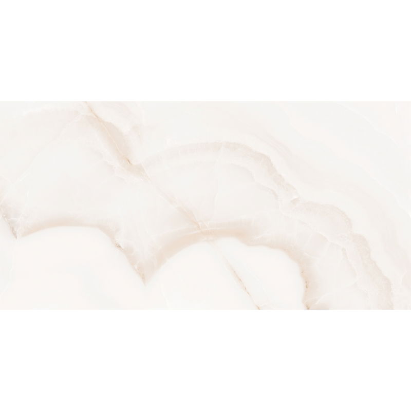 Mexen Onyx White eșantion de gresie glazurată rect. G1, placă podea-perete, lucioasă - TL106-01-S