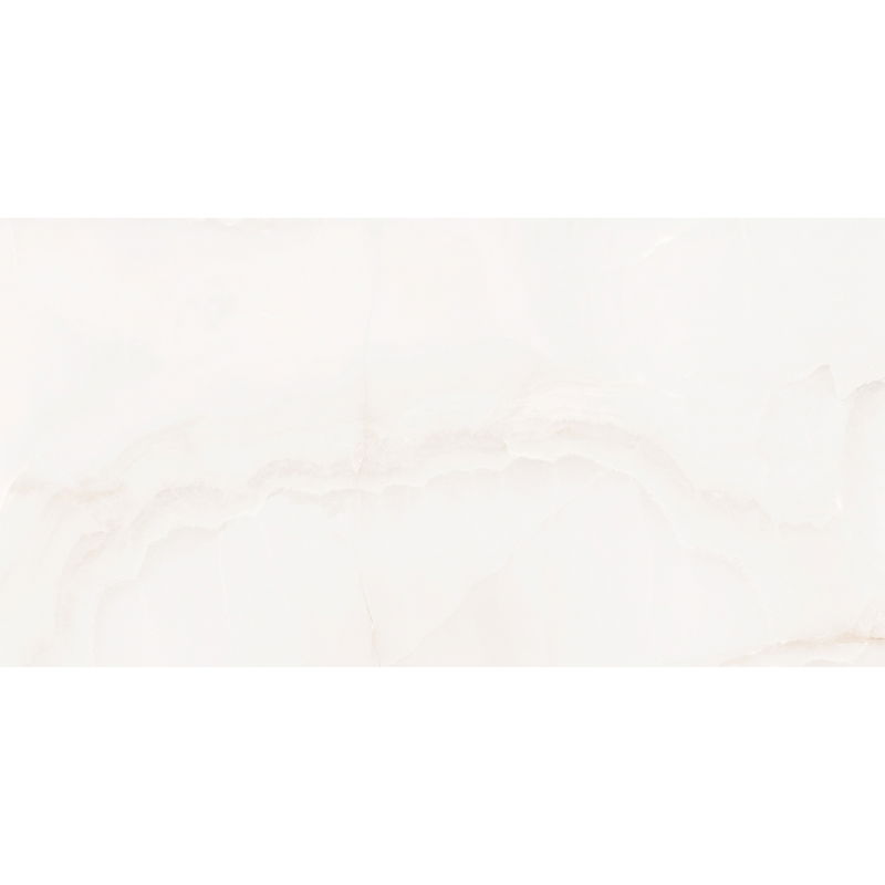 Mexen Onyx White eșantion de gresie glazurată rect. G1, placă podea-perete, lucioasă - TL106-01-S