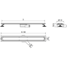 Mexen Flat 360° M15 forgó zuhanyfolyóka 80 cm, Króm - 1024080-40