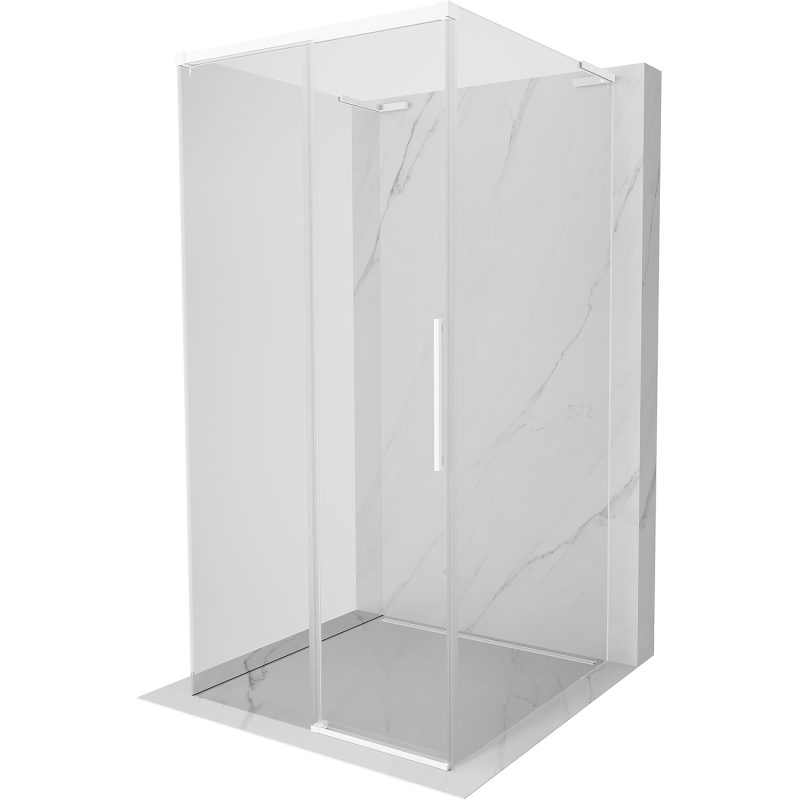 Mexen Rox-3S L cabina de duș cu 3 pereți, culisantă 90 x 90 cm, transparentă, albă - 8C2L-090-090-20-00-3S