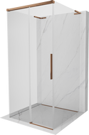 Mexen Rox-3S L cabina de duș glisantă cu 3 pereți 90 x 90 cm, transparentă, aur roz - 8C2L-090-090-60-00-3S