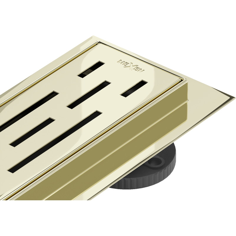 Mexen Flat 360° M01 scurgere liniară rotativă 100 cm, auriu - 1520100-40