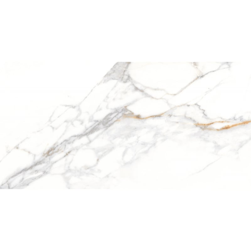 Mexen Agata Mostră albă de gresie porțelanată rectificată G1, placă pentru podea și perete 120 x 60 cm, lucioasă - TL144-00-S