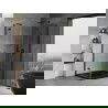 Mexen Mist H Duo cabină de duș pivotantă 70 x 115 cm, transparent, neagră - 8A5-070L-115P-70-00