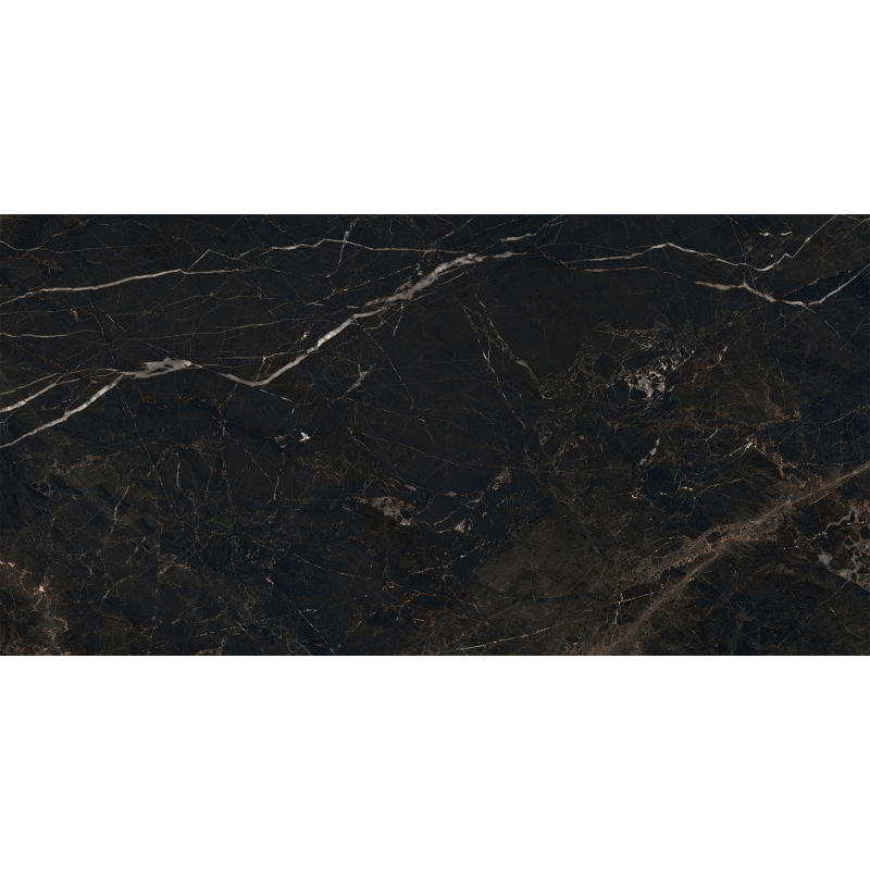 Mexen Marquino Probă neagră de gresie glazurată rectificată G1, placă de podea și perete 120 x 60 cm, luciu ridicat