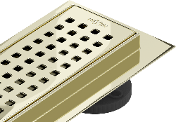 Mexen Flat 360° M08 sifon liniar rotativ 100 cm, auriu - 1525100-40
