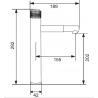 Bateria lavoar înaltă Mexen Diamond, negru/auriu - 71510-75