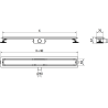 Mexen Flat M13 scurgere liniară 2 în 1 70 cm, Crom - 1010070-15