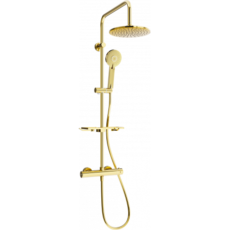 Mexen KT40 set de duș aplicat cu cap de duș și baterie termostatică, auriu - 771504093-50