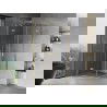 Mexen Mist H Duo cabină de duș cu uși batante 80 x 80 cm, transparent, auriu - 8A5-080L-080P-50-00
