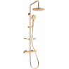 Mexen KT40 set de duș montat la suprafață cu duș de ploaie și baterie termostatică, aur roz - 771504093-60