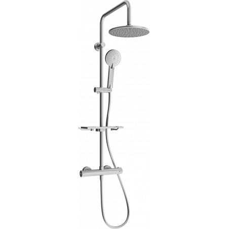 Mexen KT40 set de duș suprapus cu pară de duș și baterie termostatică, gri armă periat - 771504093-66
