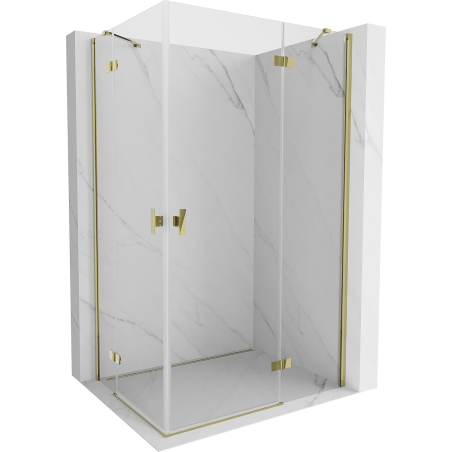 Mexen Mist H Duo cabină de duș batantă 80 x 115 cm, transparent, aurie - 8A5-080L-115P-50-00