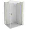 Mexen Mist H Duo cabină de duș batantă 80 x 115 cm, transparent, aurie - 8A5-080L-115P-50-00