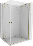 Mexen Mist H Duo cabină de duș batantă 100 x 120 cm, transparent, auriu - 8A5-100L-120P-50-00
