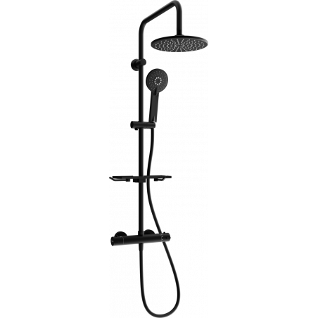 Mexen KT40 set de duș montat la suprafață cu cap de duș și baterie termostatică, negru - 771504093-70