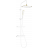 Mexen KT49 set duș aplicat cu duș fix și baterie termostatică, alb/auriu - 771504993-25