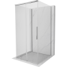 Mexen Rox-3S 3-oldalas, tolóajtós zuhanykabin 110 x 110 cm, átlátszó, króm - 8C2-110-110-01-00-3S