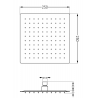 Mexen Slim fejzuhany 25 x 25 cm, Fekete - 79125-70