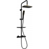 Mexen KT49 set de duș exterior cu duș de ploaie și baterie termostatică, negru/auriu - 771504993-75
