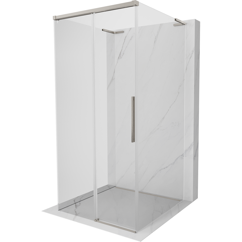 Mexen Rox-3S L cabina de duș cu 3 pereți, glisantă 90 x 90 cm, transparentă, nichel periat - 8C2L-090-090-97-00-3S