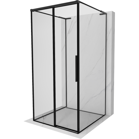 Mexen Rox-3S L cabina de duș cu 3 pereți, culisantă stânga 90 x 90 cm, cadru negru, negru - 8C2L-090-090-70-70-3S-L
