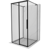 Mexen Rox-3S L cabina de duș cu 3 pereți, culisantă stânga 90 x 90 cm, cadru negru, negru - 8C2L-090-090-70-70-3S-L