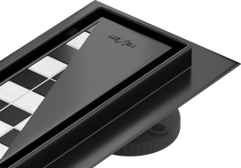 Mexen Flat 360° M13 scurgere liniiră rotativă 2 în 1 100 cm, Neagră - 1710100-40