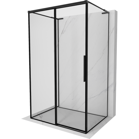 Mexen Rox-3S L 3 falú zuhanykabin, balra tolható, 150 x 100 cm, fekete keret, fekete - 8C2L-150-100-70-70-3S-L