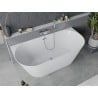 Mexen Oval Slim cadă de baie freestanding de perete 170 x 80 cm, albă, preaplin crom - 52661708000-01