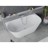 Mexen Oval Slim cadă de sine stătătoare lângă perete 170 x 80 cm, albă, preaplin cromat - 52661708000-01