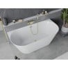 Mexen Oval Slim cadă freestanding de perete 170 x 80 cm, albă, preaplin auriu - 52661708000-50
