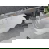 Mexen Oval Slim cadă independentă montată pe perete 170 x 80 cm, albă, preaplin nichel periat - 52661708000-97