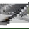 Mexen Oval Slim cadă independentă montată pe perete 170 x 80 cm, albă, preaplin nichel periat - 52661708000-97