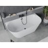 Mexen Oval Slim szabadon álló falsík menti kád 170 x 80 cm, fehér, fekete túlfolyó - 52661708000-70