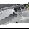 Mexen Oval Slim szabadon álló falsíkra szerelhető kád 170 x 80 cm, fehér, túlfolyó gun gray szálcsiszolt - 52661708000-66