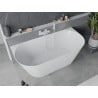 Mexen Oval Slim cadă de baie de sine stătătoare, montată pe perete 170 x 80 cm, albă, preaplin alb - 52661708000-20