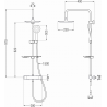 Mexen KT67 set de duș cu pară de tip ploaie și baterie termostatică, Crom/Alb - 771506793-00