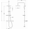 Mexen KT67 set de duș aplicat cu duș de ploaie și baterie termostatică, negru - 771506793-70