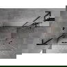 Mexen Mist-H L Duo zuhanyfülke ajtó 120 x 100 cm, átlátszó, fekete - 8A5L-120L-100P-70-00