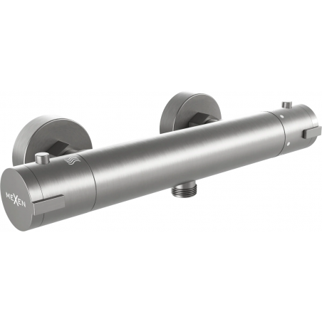 Mexen Kai baterie de duș termostatică, gri armat periat - 77100-66