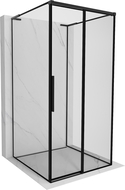Mexen Rox-3S L 3-falú, jobbra toló zuhanykabin, 90 x 90 cm, fekete keret, fekete - 8C2L-090-090-70-70-3S-P