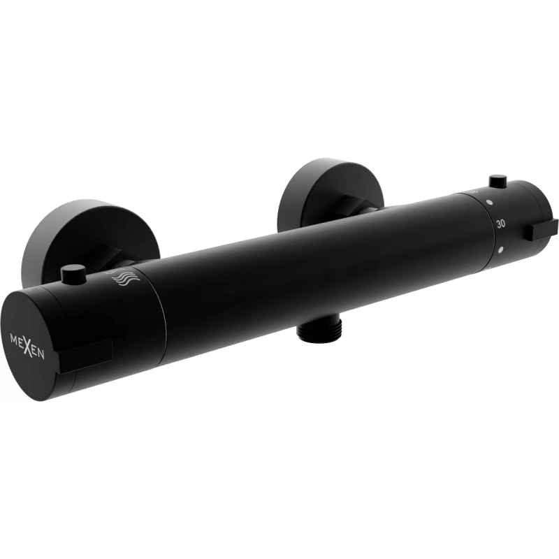 Mexen Kai baterie de duș termostatică, neagră - 77100-70