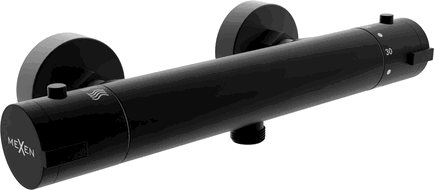 Mexen Kai baterie de duș termostatică, neagră - 77100-70