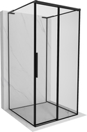 Mexen Rox-3S L 3-oldalú jobbos tolózuhanykabin 100 x 100 cm-es, fekete keret, fekete - 8C2L-100-100-70-70-3S-P